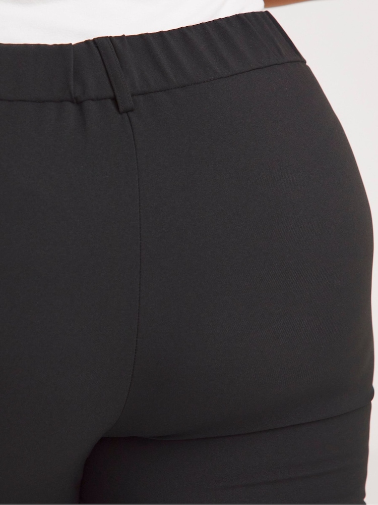 Simply Be Black Value Essentials Stretch Tapered Workwear Trousers - Image 4 of 4