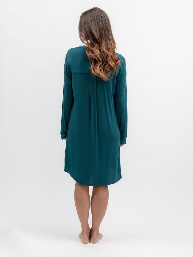 Cyberjammies Blue Jersey Lace Trim Nightie - Image 2 of 2 Cyberjammies Blue Jersey Lace Trim Nightie - Image 2 of 2