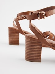 Tan Brown Forever Comfort® Low Platform Heels - Image 4 of 6