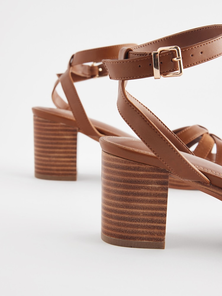 Tan Brown Forever Comfort® Low Platform Heels - Image 4 of 6