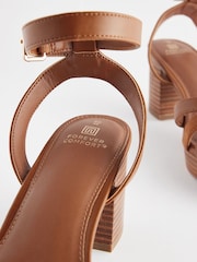 Tan Brown Forever Comfort® Low Platform Heels - Image 6 of 6