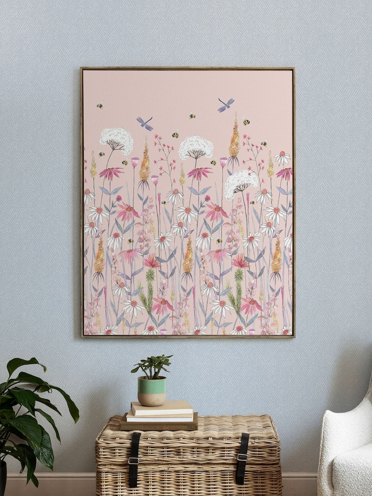 Voyage Blush Hermione Framed Canvas - Image 1 of 3