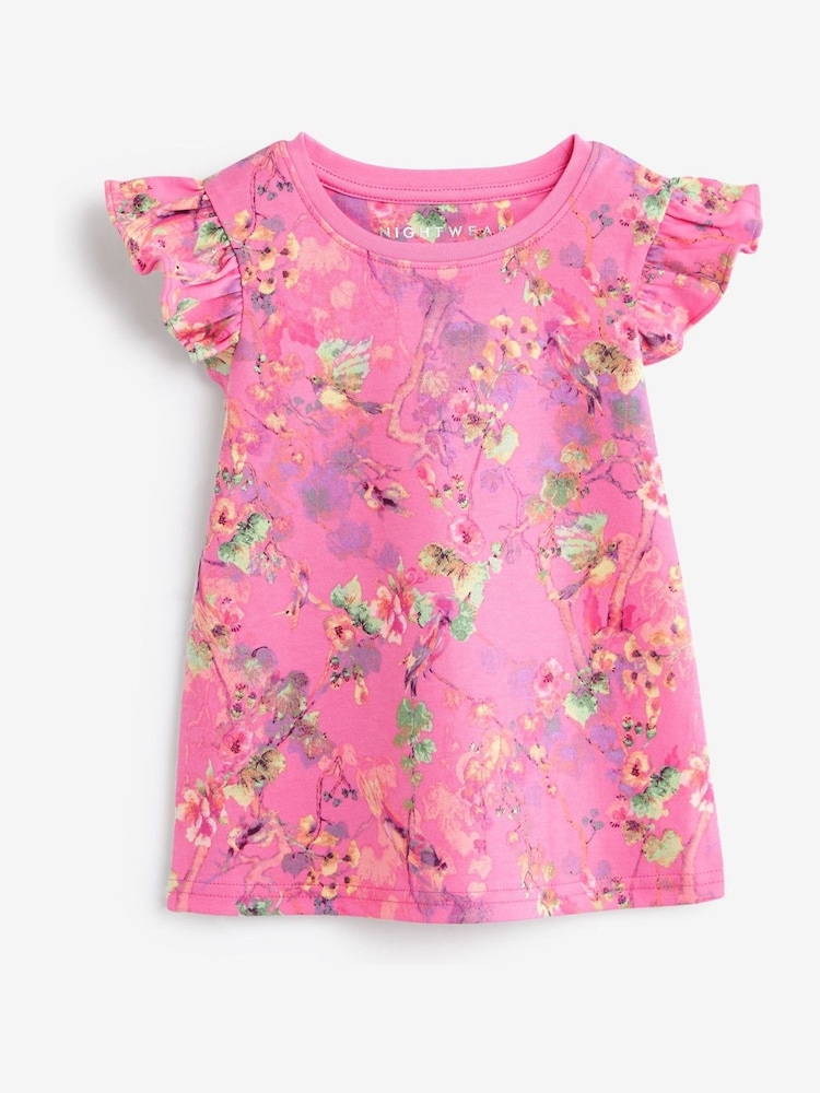 Pink/ Yellow Floral Short Pyjamas 3 Pack (9mths-12yrs) - Image 6 of 12