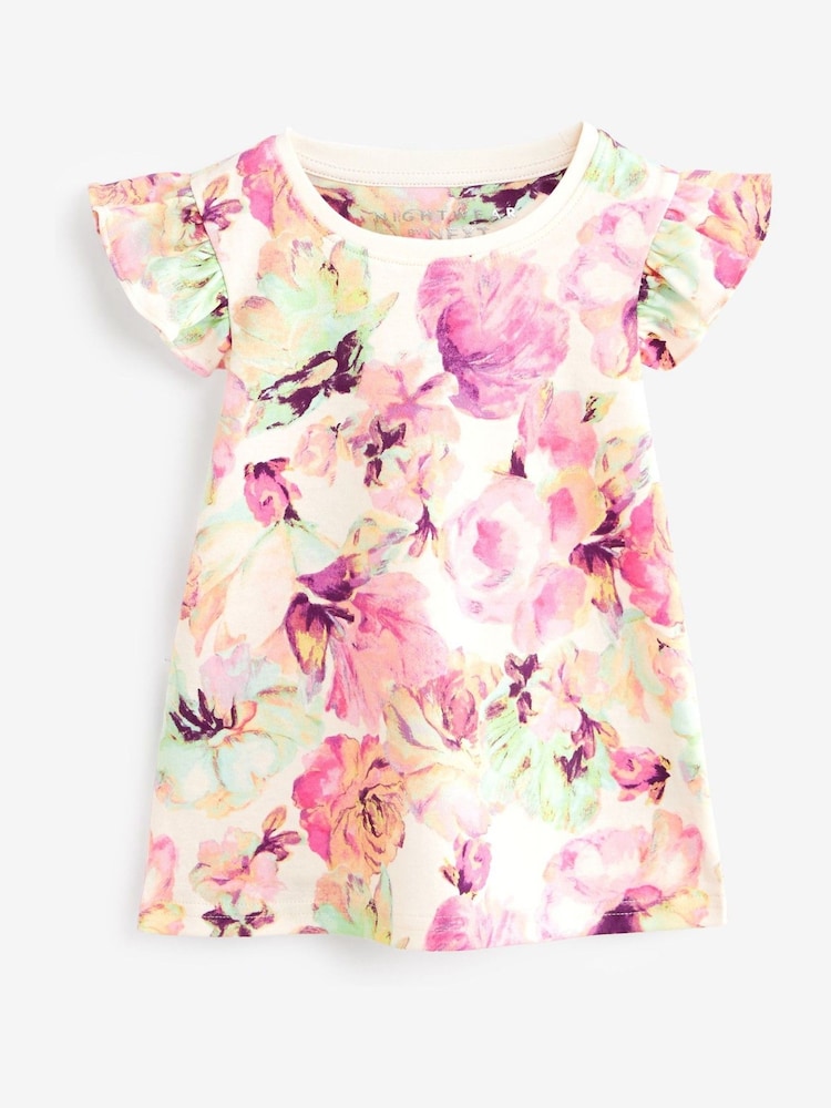 Pink/ Yellow Floral Short Pyjamas 3 Pack (9mths-12yrs) - Image 8 of 12