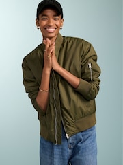 Baukjen Green Tegan Recycled Bomber Jacket - Image 1 of 5