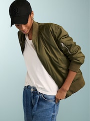 Baukjen Green Tegan Recycled Bomber Jacket - Image 3 of 5