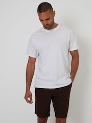 Chocolate Brown - Threadbare Linen Blend Shorts - Larawan 3 ng 4