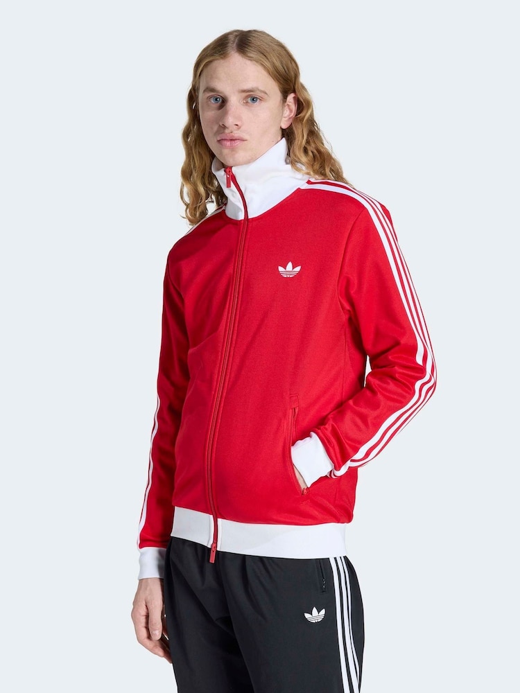 adidas Originals Red Classic Track Jacket - Image 1 of 6
