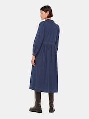 Whistles Blue Rina Trapeze Dress - Image 2 of 5