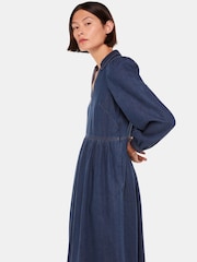 Whistles Blue Rina Trapeze Dress - Image 3 of 5