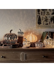 Lights4fun White Ceramic Pumpkin Light - Image 3 of 3
