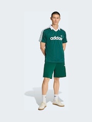 adidas Originals Green Archive Collar Engineered Jersey - Image 3 of 5