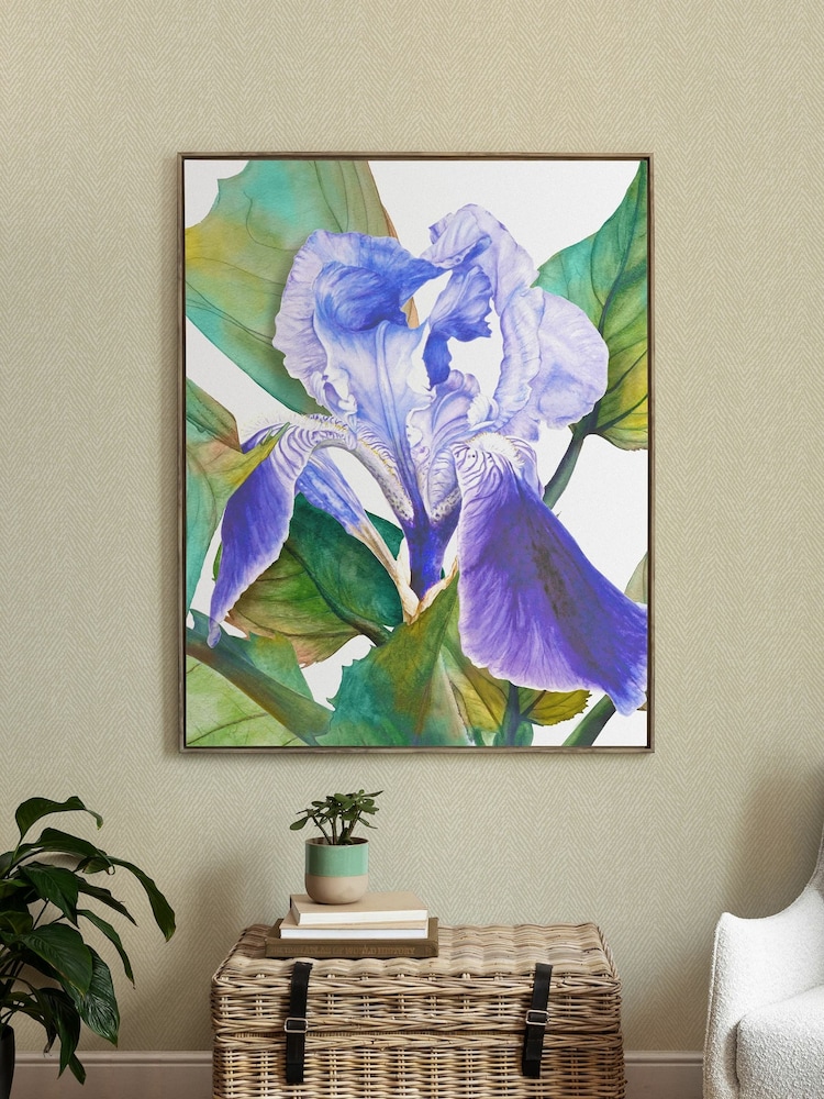 Voyage Stone Darwen Cornflower Framed Canvas - Image 1 of 2