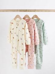 Več Character - dojenček brez stopal Zip 100% Cotton Sleepsuits 3 Pack (0mths-3yrs) - Slika 1 iz 11