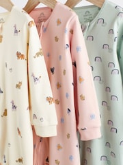 Več Character - dojenček brez stopal Zip 100% Cotton Sleepsuits 3 Pack (0mths-3yrs) - Slika 6 iz 11