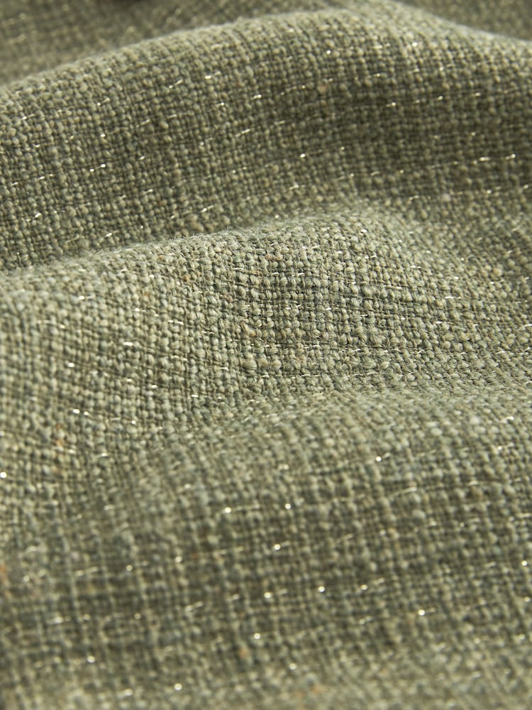 Sage Green Bouclé Fitted Double Breasted Blazer - Image 6 of 6