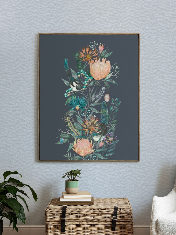 Voyage Stone Fortazela Sapphire Framed Canvas - Image 1 of 3