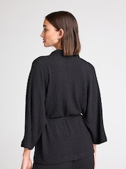 Black Long Sleeve Textured Tunic - Image 2 of 6