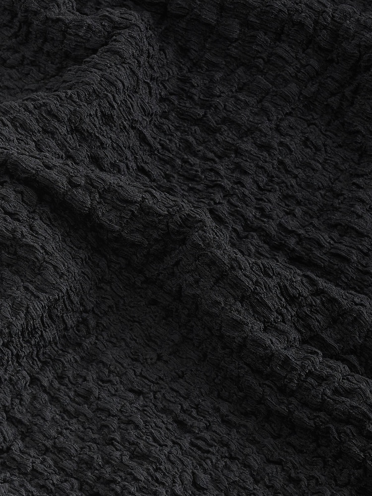 Black Long Sleeve Textured Tunic - Image 6 of 6
