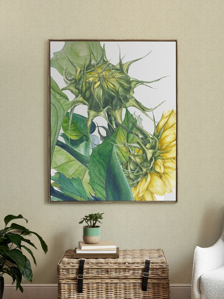 Voyage Grey Easton Fern Framed Canvas - Image 1 of 2