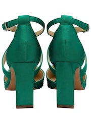 Lotus Green Diamante Pointed Toe Court Shoes - Image 3 of 4