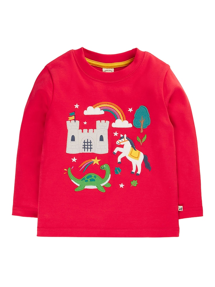 Frugi Red Adventure Applique Top - Image 1 of 3 Frugi Red Adventure Applique Top - Image 1 of 3