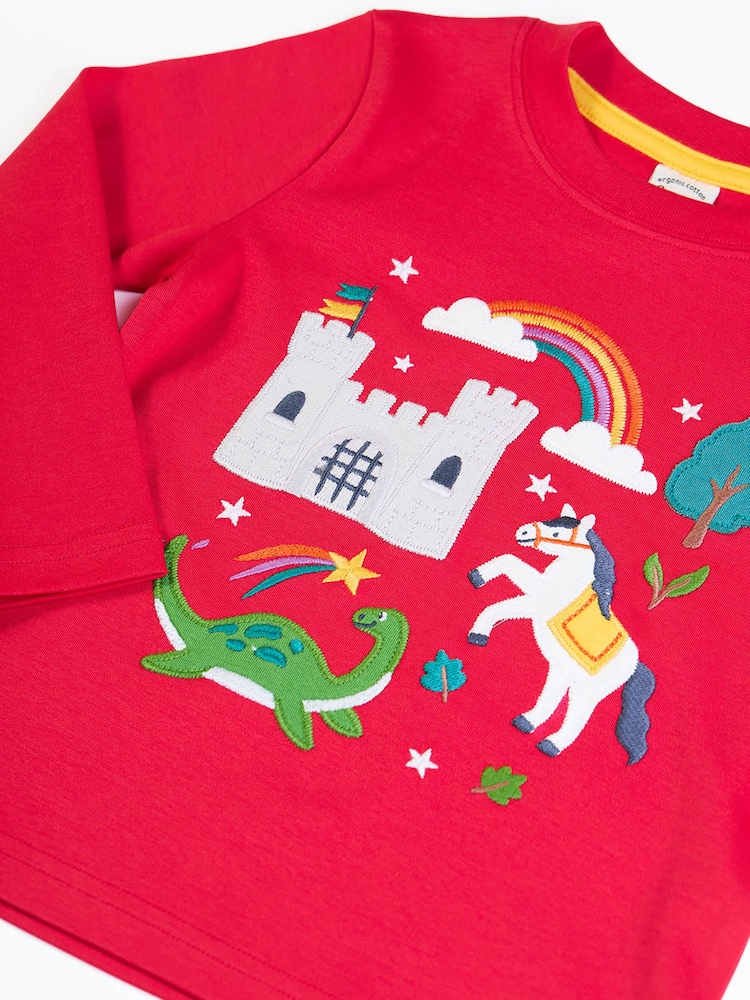 Frugi Red Adventure Applique Top - Image 2 of 3 Frugi Red Adventure Applique Top - Image 2 of 3