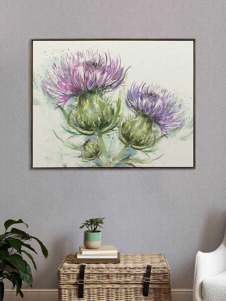 Voyage Grey Mystic Moorland Framed Canvas - Image 1 of 2