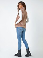 Roman Brown Soft Sherpa Borg Fleece Gilet - Image 2 of 5