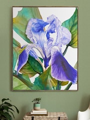 Voyage Grey Darwen Cornflower Framed Canvas - Image 1 of 2