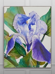Voyage Grey Darwen Cornflower Framed Canvas - Image 2 of 2