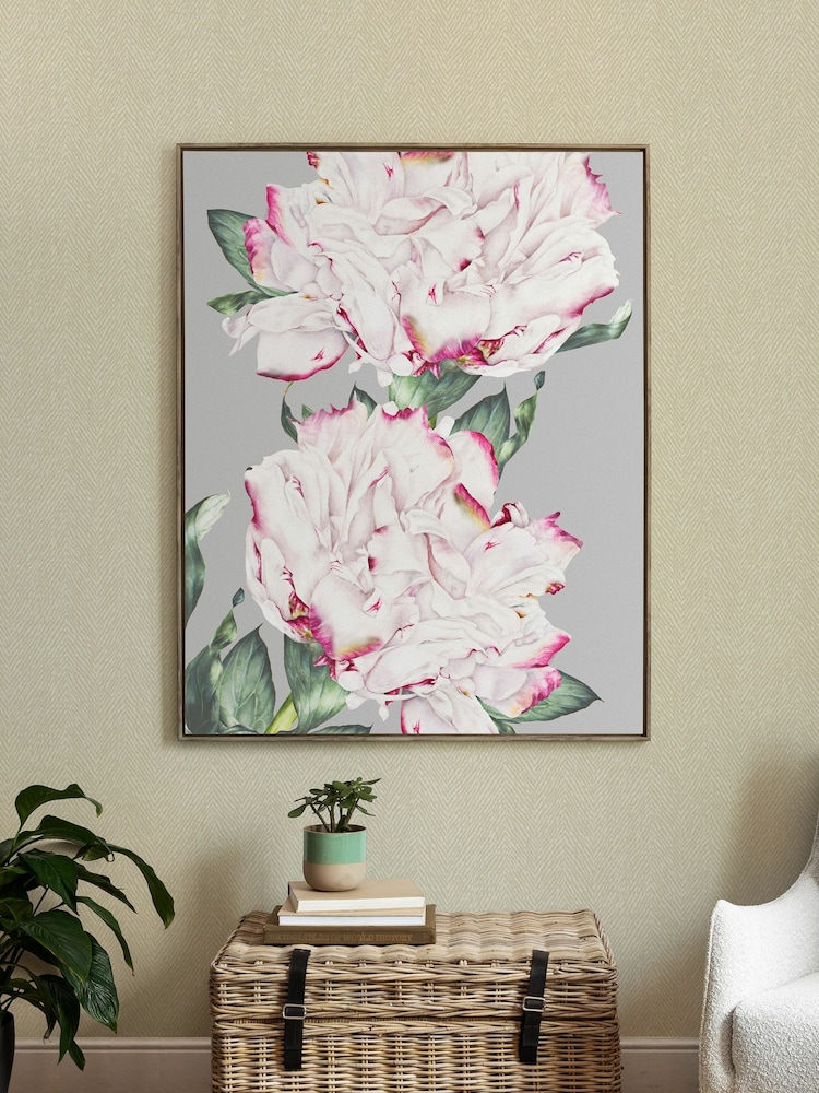Voyage Grey Parcevall Fuchsia Framed Canvas - Image 1 of 2