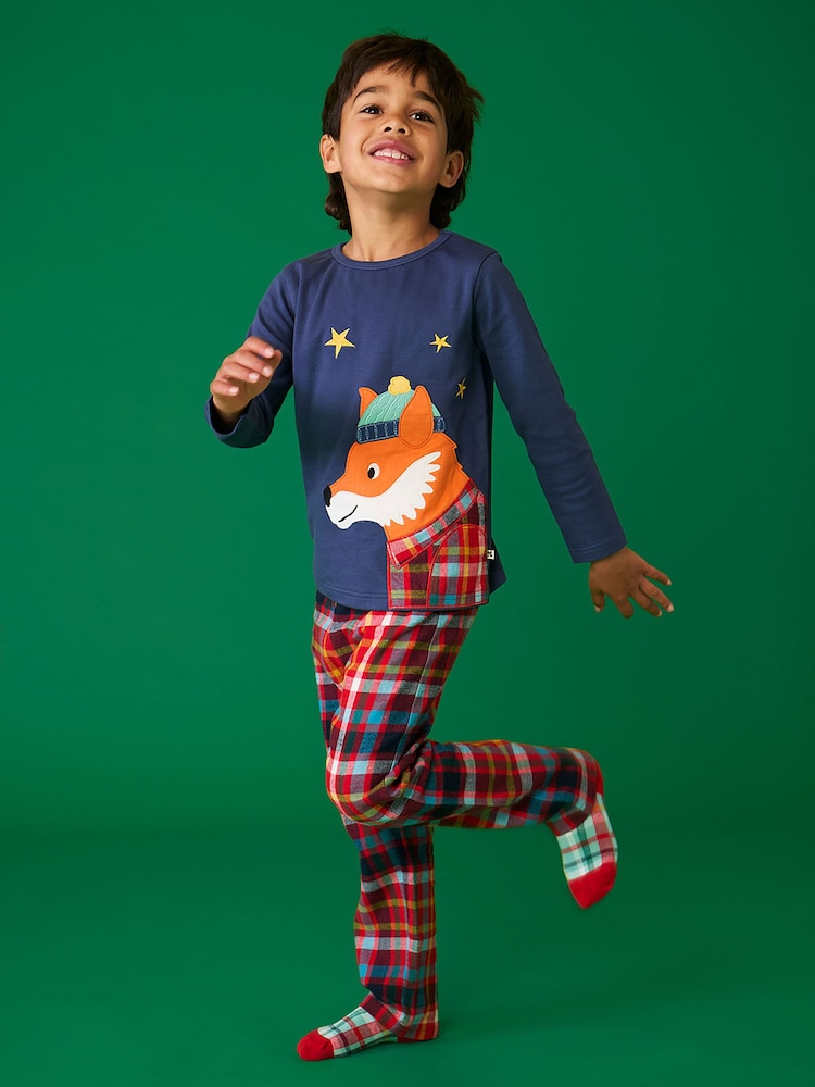 Frugi Red Christmas Caden Check Pyjamas - Image 1 of 4