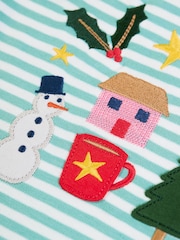 Frugi Blue Christmas Discovery Applique Top - Image 3 of 3