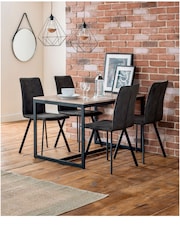 Julian Bowen Set of 2 Charcoal Monroe Dining Chairs - Image 1 of 5