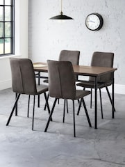 Julian Bowen Set of 2 Charcoal Monroe Dining Chairs - Image 10 of 10