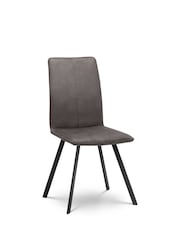 Julian Bowen Set of 2 Charcoal Monroe Dining Chairs - Image 3 of 5
