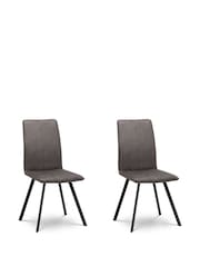 Julian Bowen Set of 2 Charcoal Monroe Dining Chairs - Image 4 of 5