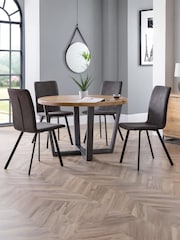 Julian Bowen Set of 2 Charcoal Monroe Dining Chairs - Image 8 of 10