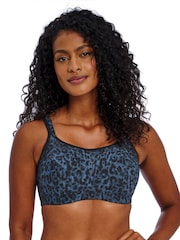 Freya Blue Midnight Leopard Print High Octane Underwire Sports Bra - Image 4 of 5