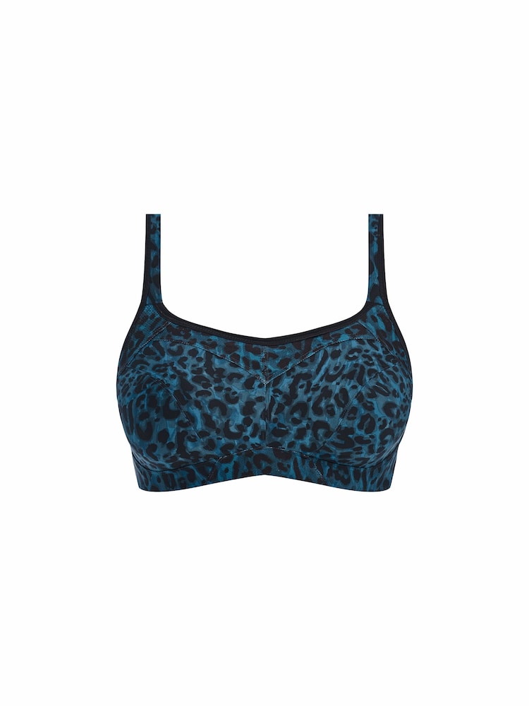 Freya Blue Midnight Leopard Print High Octane Underwire Sports Bra - Image 5 of 5