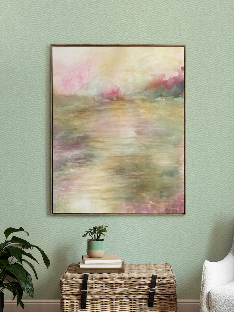 Voyage Grey Maree Yarrow Framed Canvas - Image 1 of 3