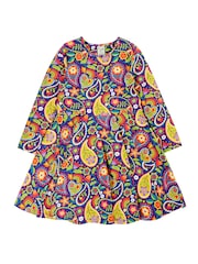 Frugi Purple Sofia Skater Dress - Image 2 of 4