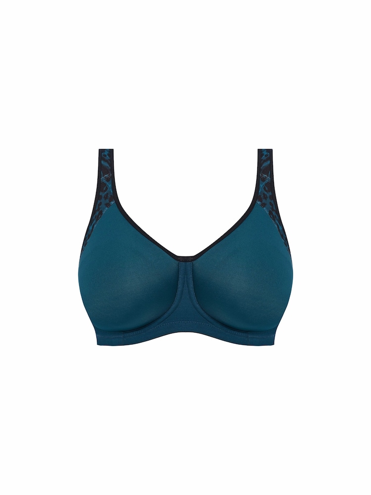 Freya Blue Midnight Leopard Print High Octane Underwire Sports Bra - Image 4 of 4