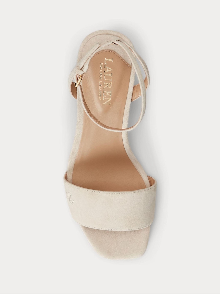 Lauren Ralph Lauren Beige Katherine Suede Sandals - Image 4 of 4