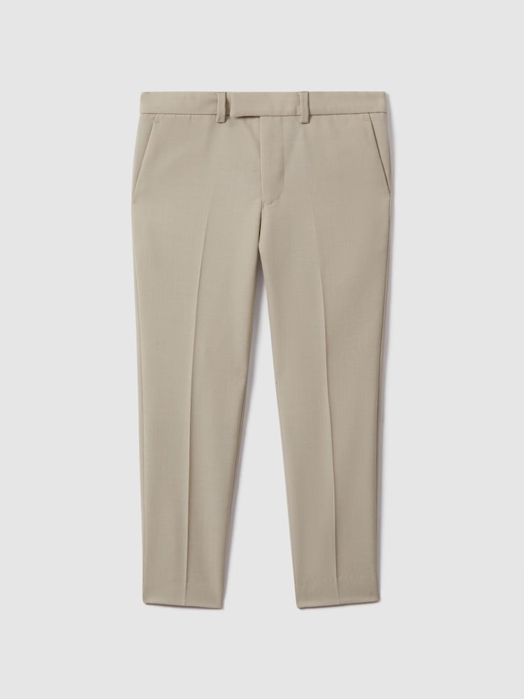 Reiss Stone Fine Wool Side Adjusters Trousers - Image 2 of 4 Reiss Stone Fine Wool Side Adjusters Trousers - Image 2 of 4