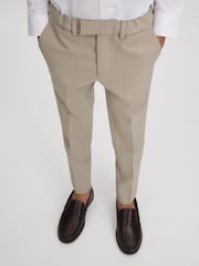 Reiss Stone Fine Wool Side Adjusters Trousers - Image 3 of 4