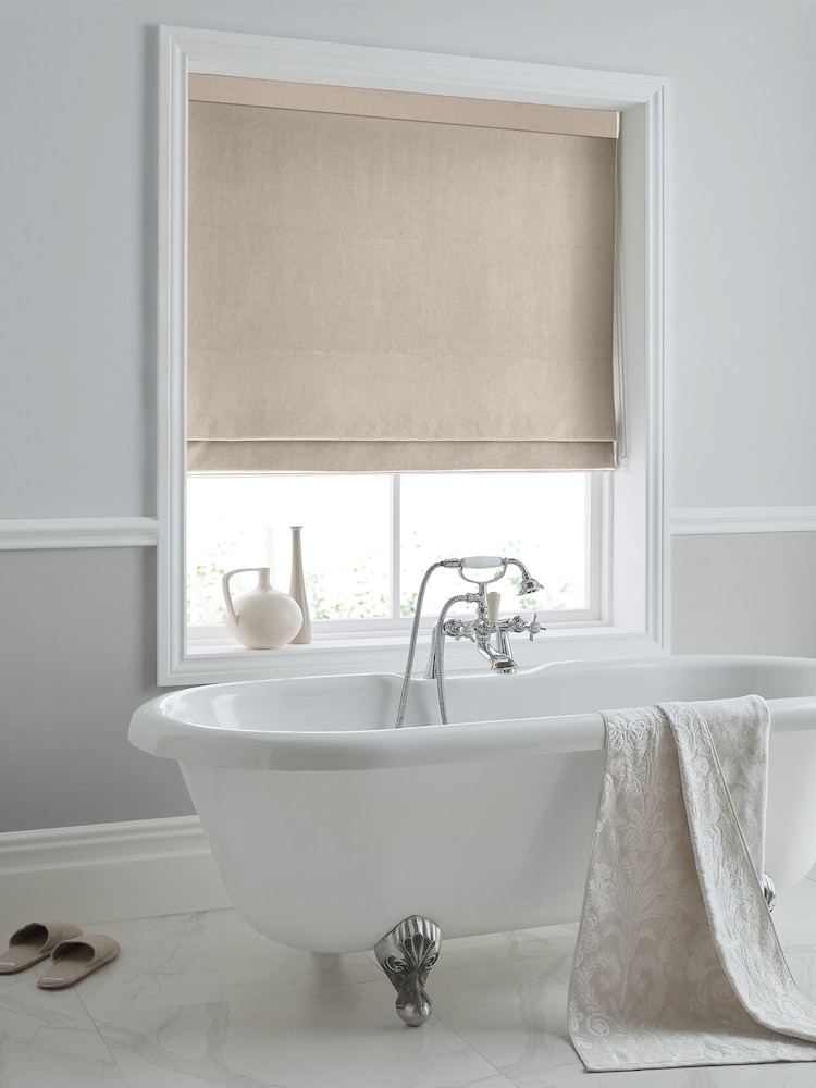Laura Ashley Natural Swanson Made to Measure Roman Blind - Image 1 of 6