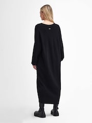 Barbour® International Mondale Knitted Zip Midi Black Dress - Image 5 of 7