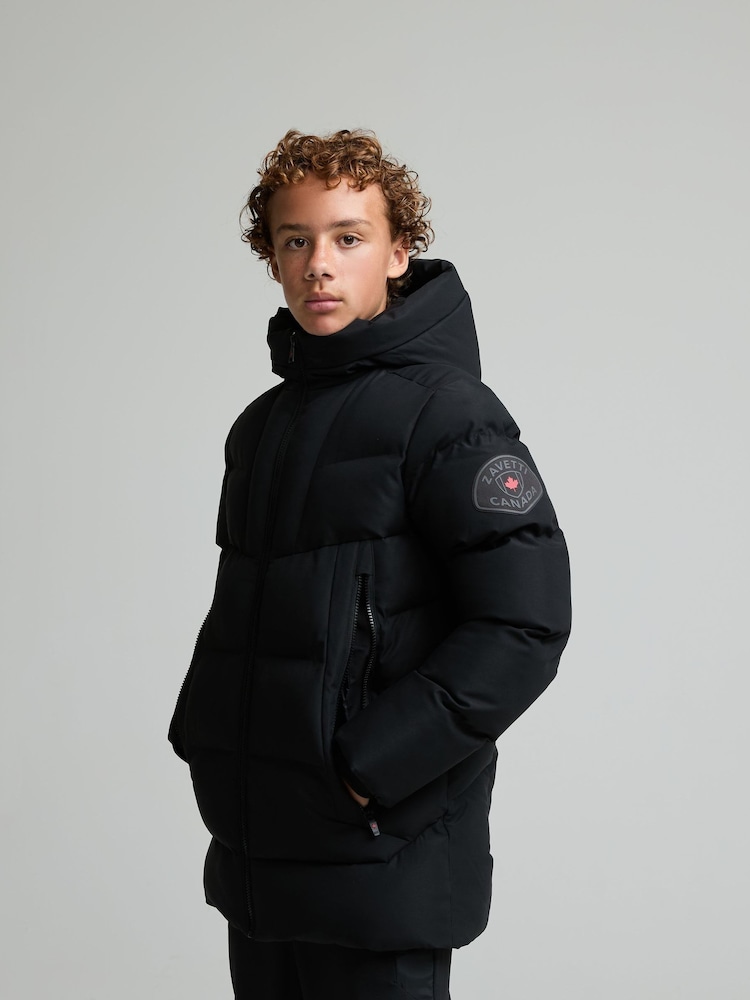 Zavetti Canada Black Jn Saletini Puffer Parka Jacket - Image 1 of 7